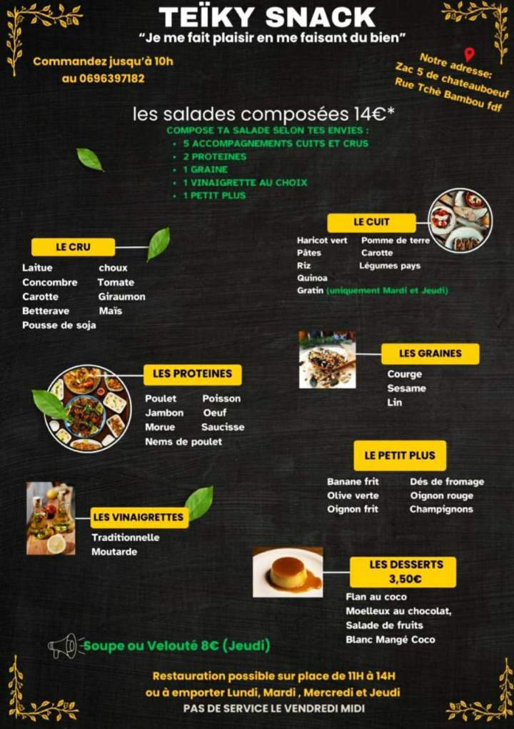 Salades composées Martinique